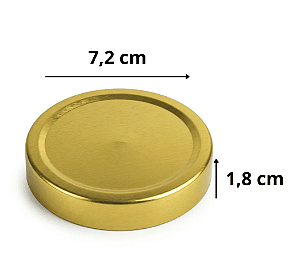 TAMPA  DOURADO PARA POTE PIANEZZA