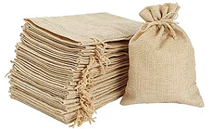 SAQUINHO DE LINHO 12X17CM COM 10 UNIDADES