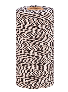 ROLO CORDÃO TWINE BAKERS PRETO E BRANCO