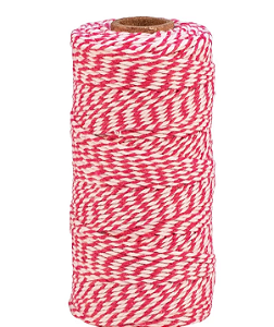 ROLO CORDÃO TWINE BAKERS BRANCO E PINK