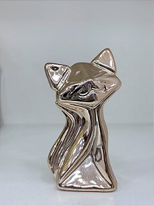 ENFEITE GATO METALIZADO ROSE