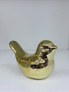 ENFEITE PASSARINHO METALIZADO DOURADO
