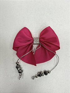 LAÇO PARA DECORAR FRASCOS DE DIFUSOR DE VARETAS COM STRASS -LUXO ROSA