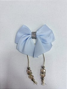 LAÇO PARA DECORAR FRASCOS DE DIFUSOR DE VARETAS COM STRASS - LUXO AZUL CLARO