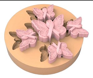 MOLDE MINI BORBOLETAS OUTUBRO ROSA