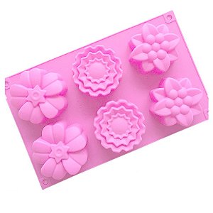 FORMA DE SILICONE PARA SABONETE DE FLORES