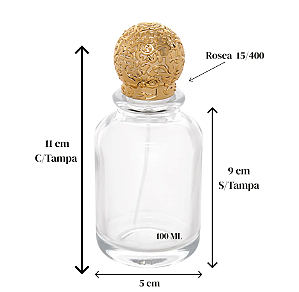 FRASCO DE VIDRO PERFUME SOLARE100ML
