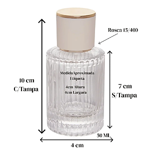 FRASCO DE VIDRO PERFUME INSPIRAÇÃO CHLOÉ 50ML