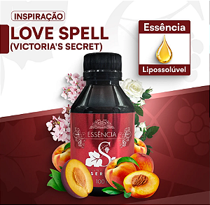 LOVE SPEL- VICTÓRIA SECRETS 100ML ESSÊNCIA LIPOSOLÚVEL - PREMIUM E CONCENTRADA PARA VELAS, SABONETES E COSMÉTICOS ARTESA