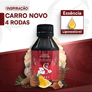 CARRO NOVO 100ML ESSÊNCIA LIPOSOLÚVEL - PREMIUM E CONCENTRADA PARA VELAS, SABONETES E COSMÉTICOS ARTESANAIS