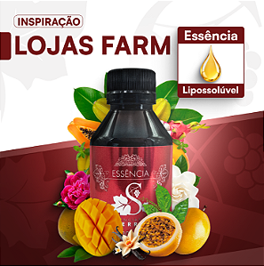 LOJAS FARM 100ML ESSÊNCIA LIPOSOLÚVEL - PREMIUM E CONCENTRADA PARA VELAS, SABONETES E COSMÉTICOS ARTESANAIS