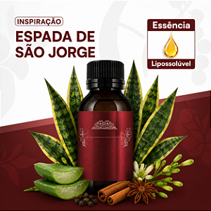 ESPADA DE SÃO JORGE 100ML ESSÊNCIA LIPOSOLÚVEL - PREMIUM E CONCENTRADA PARA VELAS, SABONETES E COSMÉTICOS ARTESANAIS