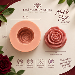 MOLDE ROSA 6X6CM ESSÊNCIAS DA SERRA
