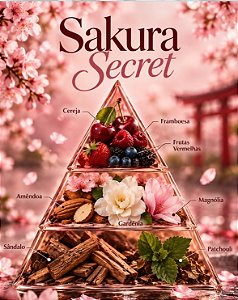SAKURA SECRET 100ML ESSÊNCIA LIPOSOLÚVEL - PREMIUM E CONCENTRADA PARA VELAS, SABONETES E COSMÉTICOS ARTESANAIS