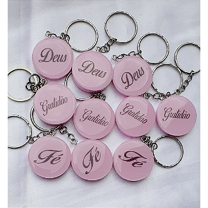 Mini Chaveiro Redondo 3cm – Kit c/ 10 unid | Frases Variadas e Personalizáveis