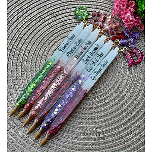 Caneta com Frases Fé e Gratidão – Kit c/ 5 unid | Cores Variadas