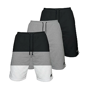 Kit 3 Bermudas Moletom Masculina - Conforto e Estilo para o Dia a Dia