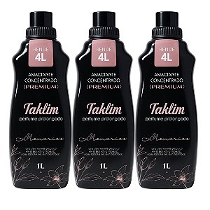 Kit 3x Amaciante Taklim Memories 1L Concentrado Premium
