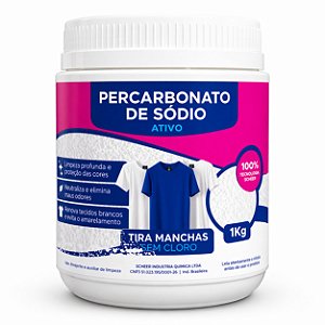 Percarbonato de Sódio 1kg Tira Manchas Sem Cloro Limpeza com Oxigênio Ativo