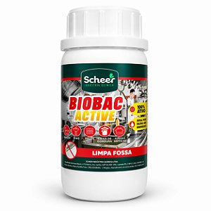 Biobac Active 250ml Limpador de Fossa e Ralos com Enzimas Elimina Odores