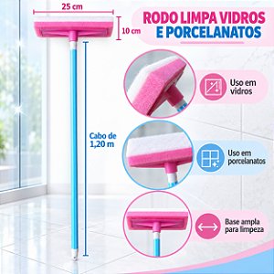 RODO ESPONJA ABRASIVA P/VIDRO E PORCELANATO