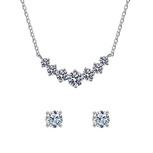 Conjunto Dianne Luz em Prata 925 com Zirconia 5mm