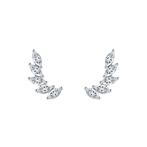 Brinco Dianne Luz Ear Cuff em Prata 925 Cravejado com Zircônias