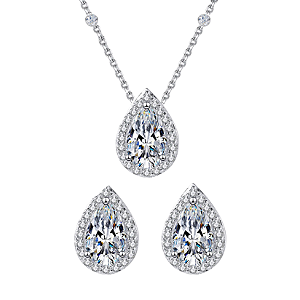 Conjunto de Dianne Drops em Prata 925 Cravejado com Zircônias