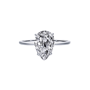 Anel Solitário Dianne Lady Prata 925 com Zircônia Drop