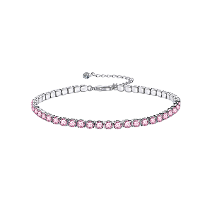 Pulseira Dianne Europe Pink em Prata 925 com Zircônias