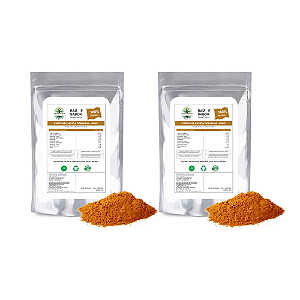 2x Cúrcuma em pó 500g, Raiz e Sabor Tempero Natural