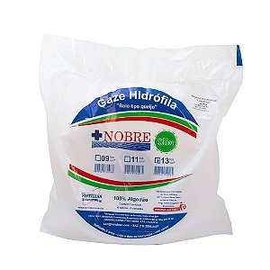 GAZE ROLO TIPO QUEIJO 13 FIOS NÃO ESTÉRIL NOBRE SLIM PCT UN 620G