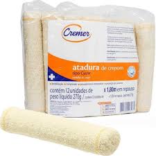 ATADURA DE CREPOM 10CM X 1,80M CREMER PCT 12 UN