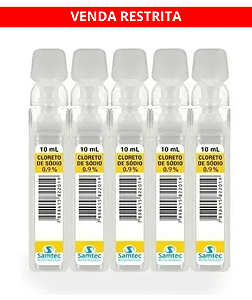 CLORETO DE SÓDIO 0,9% 10ML SAMTEC CX 200 UN