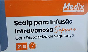 SCALP DE SEGURANÇA SUPREME 21G MEDIX CX 100 UN