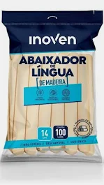 ABAIXADOR DE LINGUA DE MADEIRA INOVEN PCT 100 UN