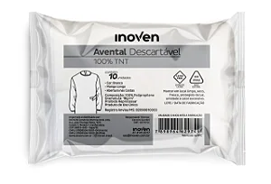 AVENTAL DESCARTAVEL TNT MANGA LONGA 15G PCT 10UN