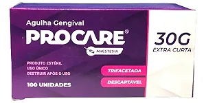 AGULHA GENGIVAL 30G EXTRACURTA PROCARE CX 100 UN