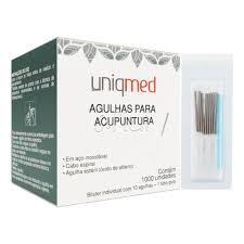 AGULHA P/ ACUPUNTURA 0,30 X 75MM UNIQMED CX 1000 UN