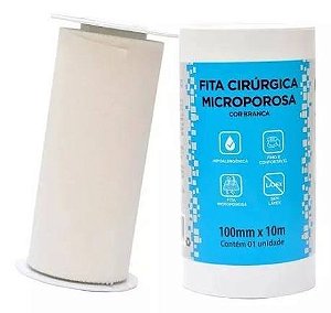 FITA MICROPOROSA BRANCA 100MM X 10M CIEX UN