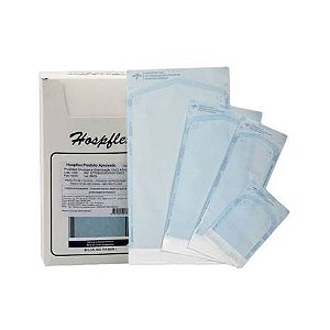 ENVELOPE ESTERILIZAÇÃO AUTO SELANTE 15X28 HOSPFLEX CX 100UN