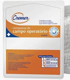 CAMPO OPERATÓRIO ESTÉRIL 25 X 28CM C/ FIO RADIOPACO CREMER PCT 5 UN