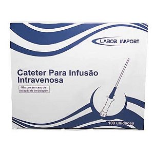 CATETER PARA INFUSÃO INTRAVENOSA 22G LABOR IMPORT CX 100 UN