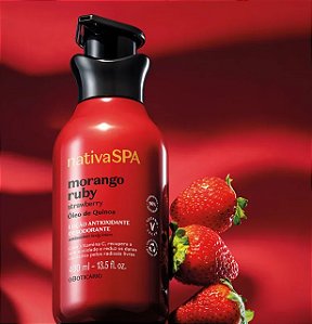 LOÇÃO ANTIOXIDANTE DESODORANTE CORPORAL NATIVA SPA MORANGO RUBY 400ML