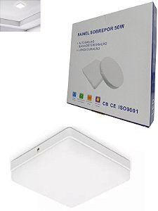 Plafon Led Borda Infinita 50w Sobrepor Quadrado 30cmx30cm Bivolt  Neutro 4000K