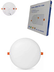 Plafon Led Borda Infinita 50w Embutido Redondo 30cmx30cm Bivolt Neutro 4000K