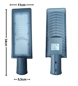 Luminária Led Pública Poste Rua Smd 50w Prova Dágua Bivolt Branco Frio 6500k