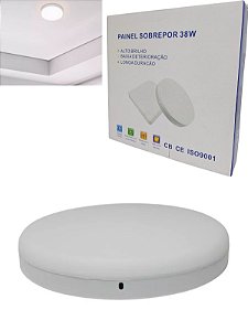 Plafon Led Borda Infinita 38w Soberpor Redondo 22cmx22cm Bivolt Neutro 4000K