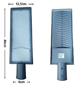 Luminária Led Pública Poste Rua Smd 100w Prova Dágua Bivolt Branco Frio 6500k