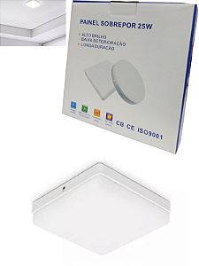 Plafon Led Borda Infinita 25w Sobrepor Quadrado 17cmx17cm Bivolt Neutro 4000k